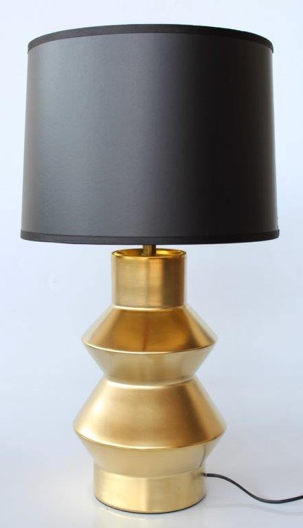 Gold Lamp Base Black Shade